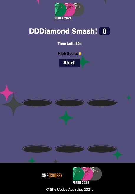 Image of the Diamond Smash Game
